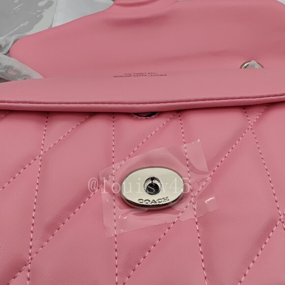Coach tabby shoulder bag 26 with quilting Pink - Picture 6 of 11